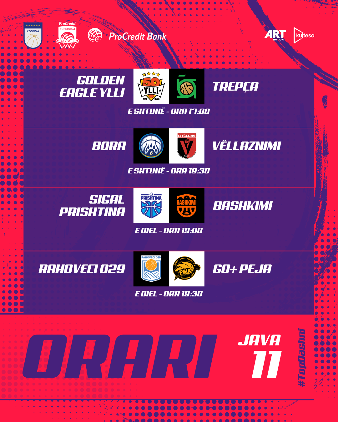 ProCredit Superliga me shumë ndeshje interesante